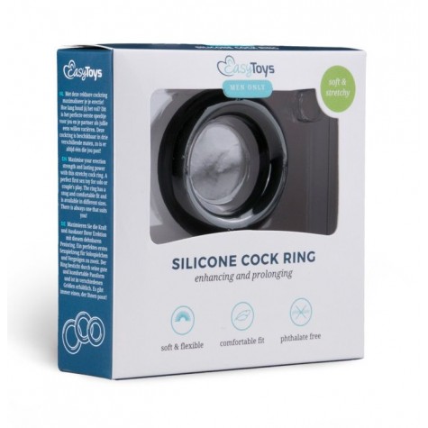 Черное эрекционное кольцо Silicone Cock Ring Small