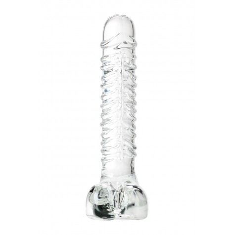 Стеклянный прозрачный фаллоимитатор Sexus Glass - 21 см.