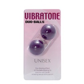 Фиолетовые вагинальные шарики VIBRATONE DUO BALLS PURPLE BLISTERCARD