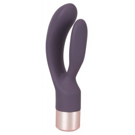 Фиолетовый вибратор-кролик Elegant Rabbit - 15,2 см.